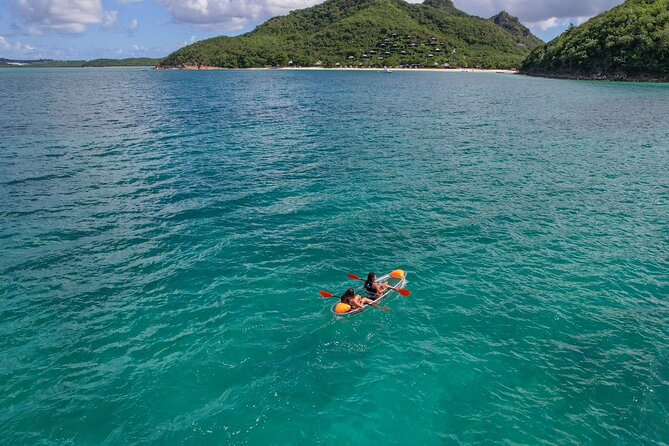 Crystal Clear Kayak Drone Photography Antigua - Posing help can make or break the session
