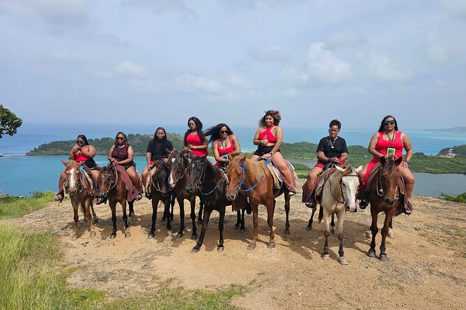 Horseback Riding at Hawksbill Beach in Five islands Antigua - The road and hill section