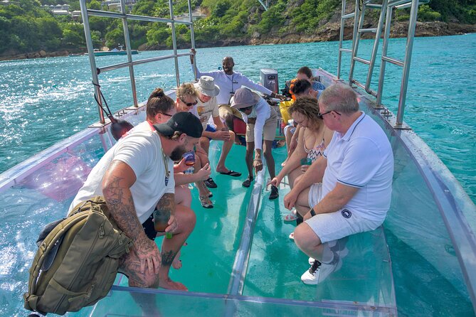 Reef Explorers Transparent Boat and Beach Tour - Hawksbill Rock begins the coastal tour